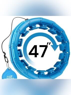 Blue Fitness Hula Hoop with Adjustable 47" Fit